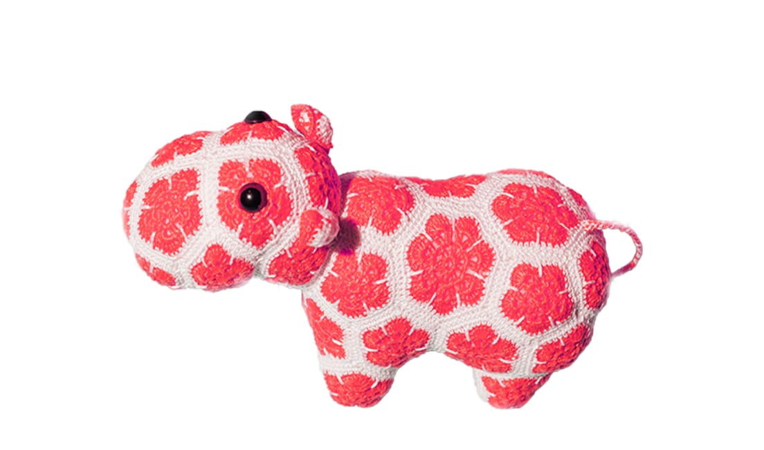 Crochet Floral Hippo