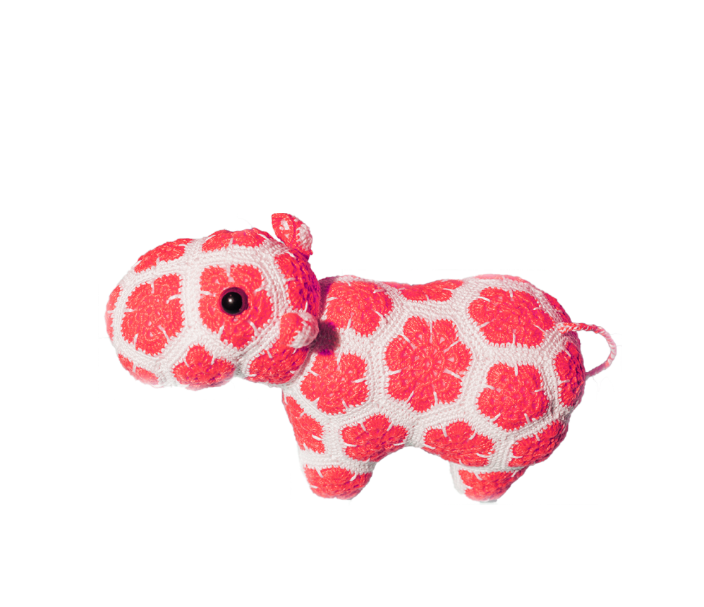 Crochet Floral Hippo