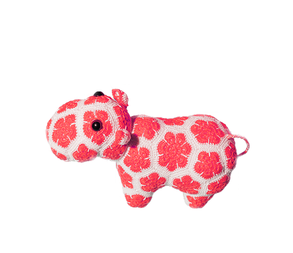 Crochet Floral Hippo