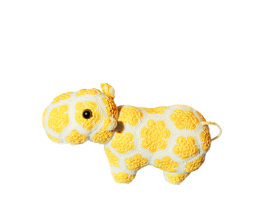 Crochet Floral Hippo