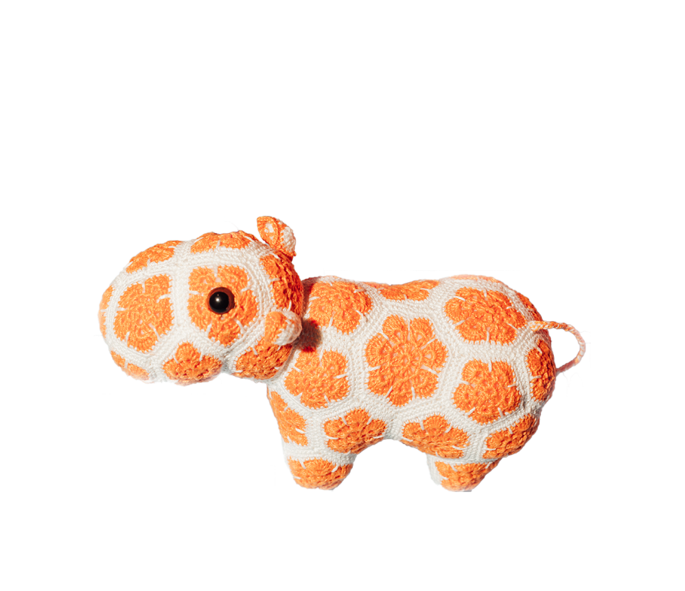 Crochet Floral Hippo