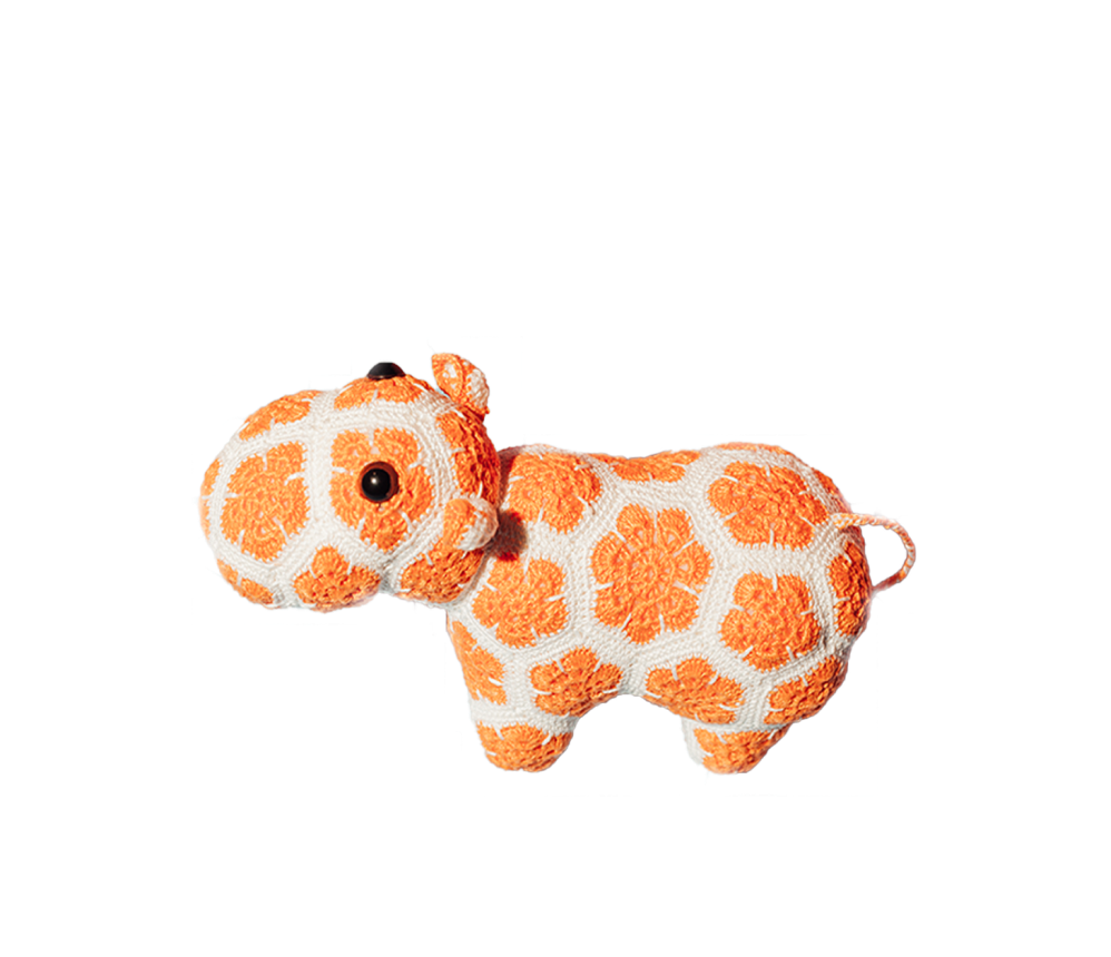 Crochet Floral Hippo