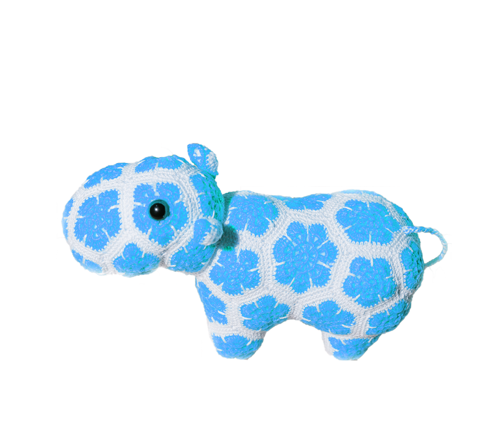 Crochet Floral Hippo
