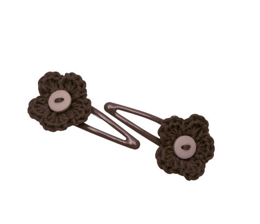 Crochet Flower Clips