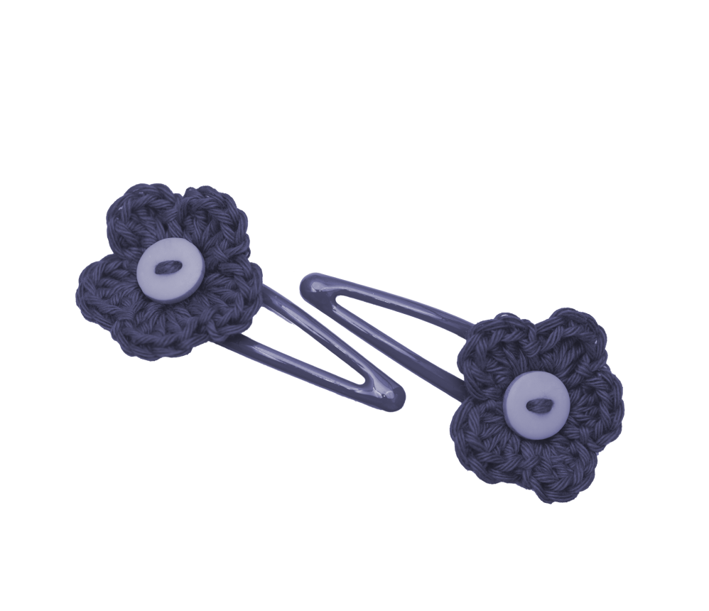 Crochet Flower Clips