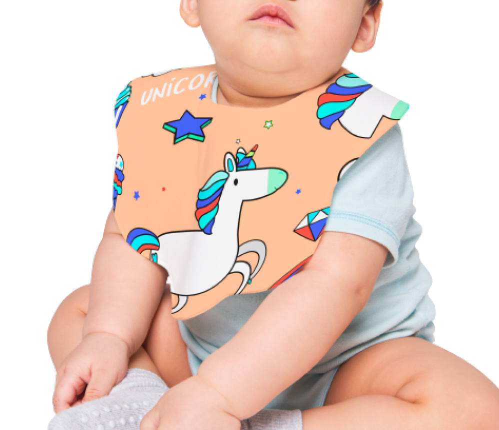 Unicorn Baby Bib
